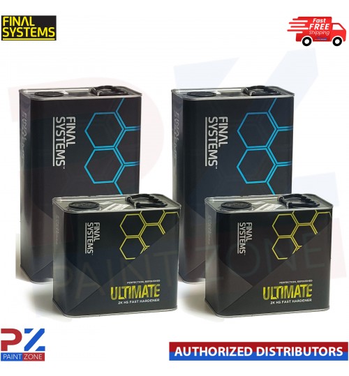 2 x FINAL SYSTEMS ULTIMATE 2K HS CLEARCOAT Kit 7.5L Lacquer Fast Hardener